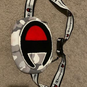 Champions Grey and White Camo Fanny Pack